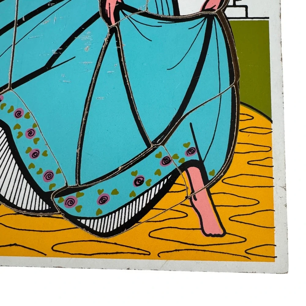 Playskool Cinderella 14 Piece Wooden Jigsaw Puzzle 29003 Made in USA Disney‎